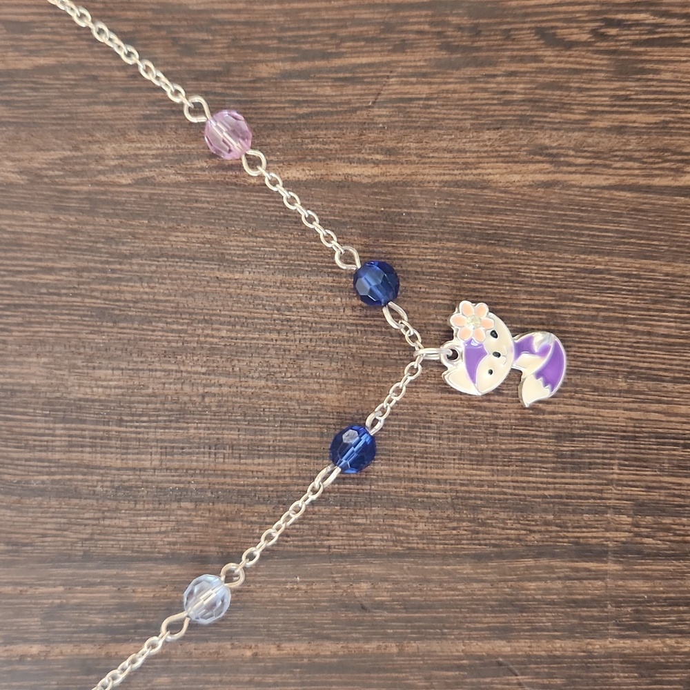 CLAIRE'S Fox with Flower Necklace